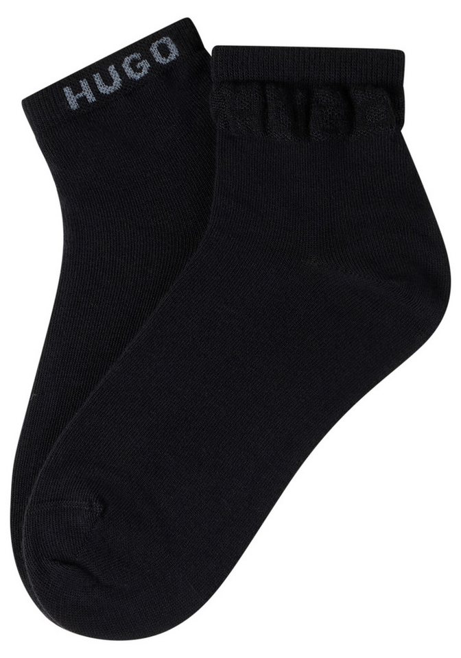 HUGO Kurzsocken MESH LOGO (2-Paar) Einsätze aus halbtransparenten Netzgewebe von HUGO