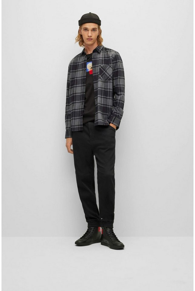 HUGO Kurzarmshirt Langarm FreizeitHemd für Herren (1-tlg., keine Angabe) von HUGO