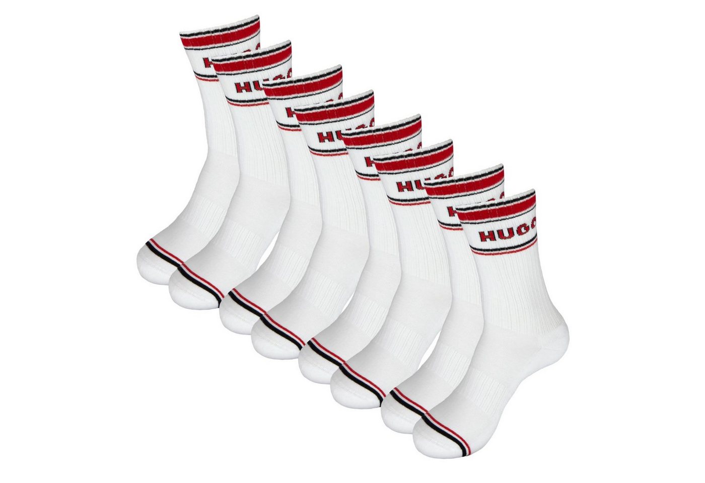 HUGO Langsocken QS Varsity CC (4-Paar) mit verstärkter Fußspitze von HUGO