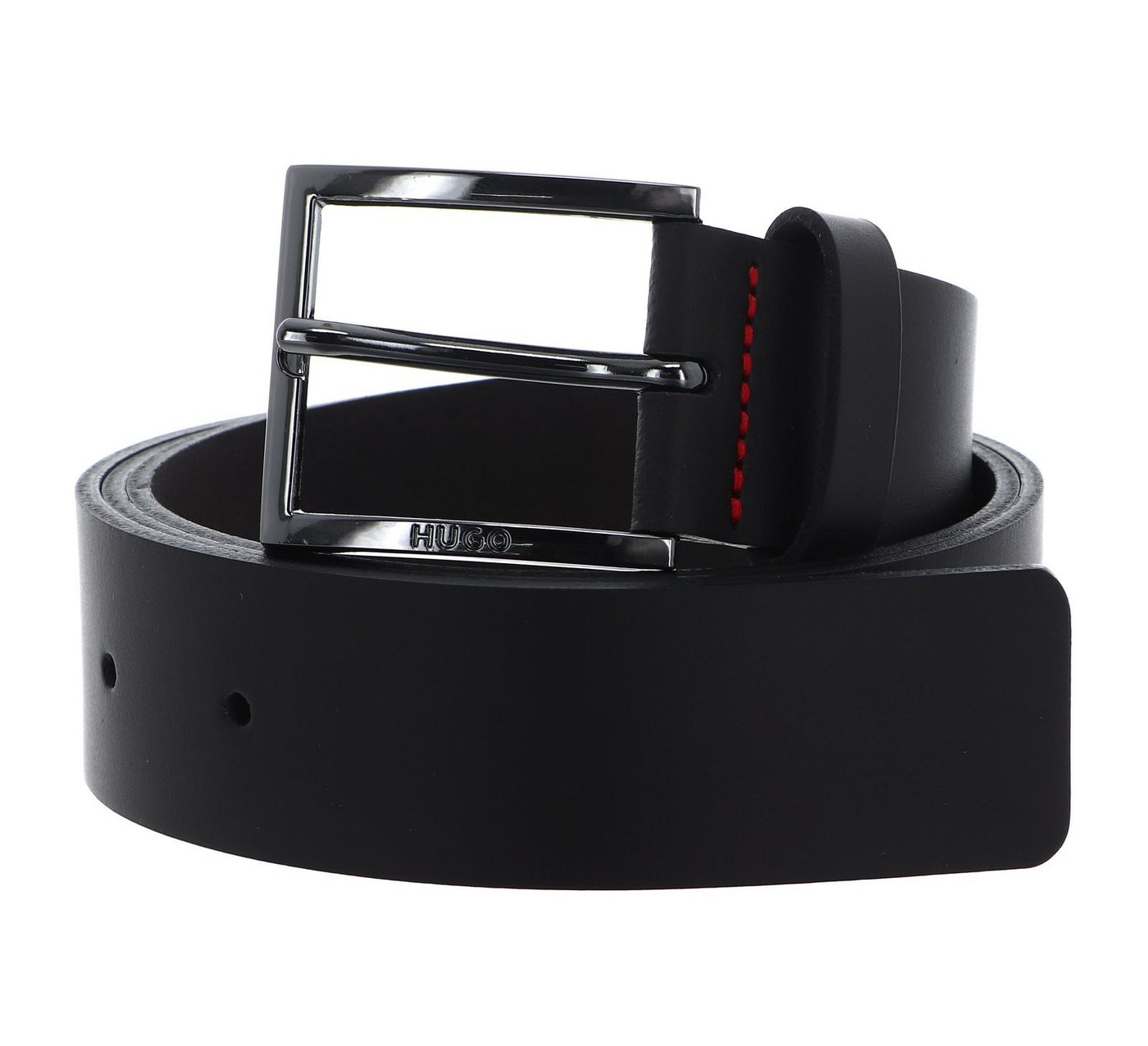 HUGO Ledergürtel Geek Sz35 Leather Belt aus echtem Rindsleder von HUGO