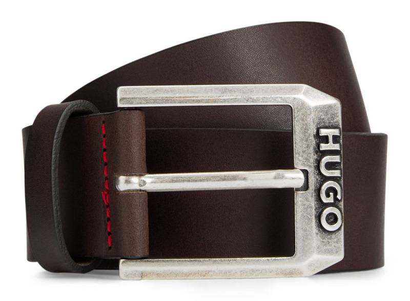 HUGO Ledergürtel Gelio Sz40 Leather Belt aus echtem Rindsleder von HUGO