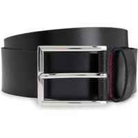 HUGO Ledergürtel mit polierter Metallschließe in 110 von HUGO