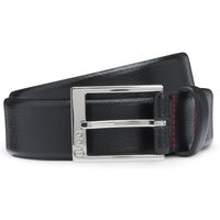 HUGO Ledergürtel mit polierter Metallschließe in 80 von HUGO