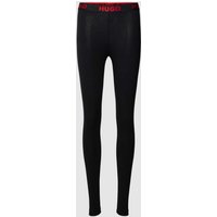 HUGO Leggings mit elastischem Logo-Bund in Black, Größe XS von HUGO