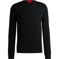 HUGO Leichter Pullover aus Schurwolle mit O-Neck in M von HUGO