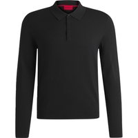 HUGO Leichtes Langarm-Poloshirt mit Viskose in XXL von HUGO