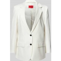 HUGO Leinenblazer mit Reverskragen Modell 'Anetali' in Weiss, Größe 36 von HUGO