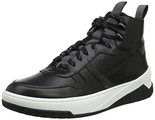 HUGO Madison_Hito_nasd, Herren Hohe Sneaker, Schwarz (Black 001), 45 EU (11 UK) von HUGO