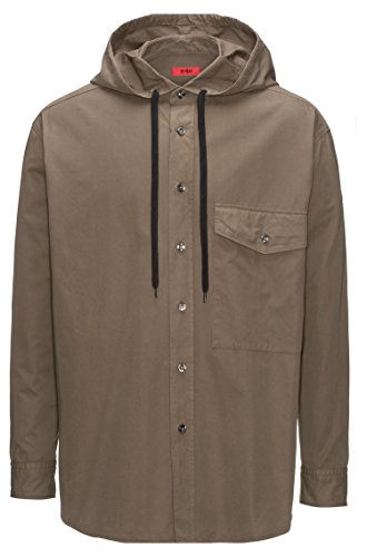 HUGO Men Herren Regular Fit Freizeithemd Emsley 50383251, Gr. X-Large, Braun (Medium Brown 217) von HUGO