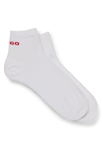HUGO Herren 2P SH LOGO CC Zweier-Pack kurze Socken mit Logos Weiß 39-42 von HUGO