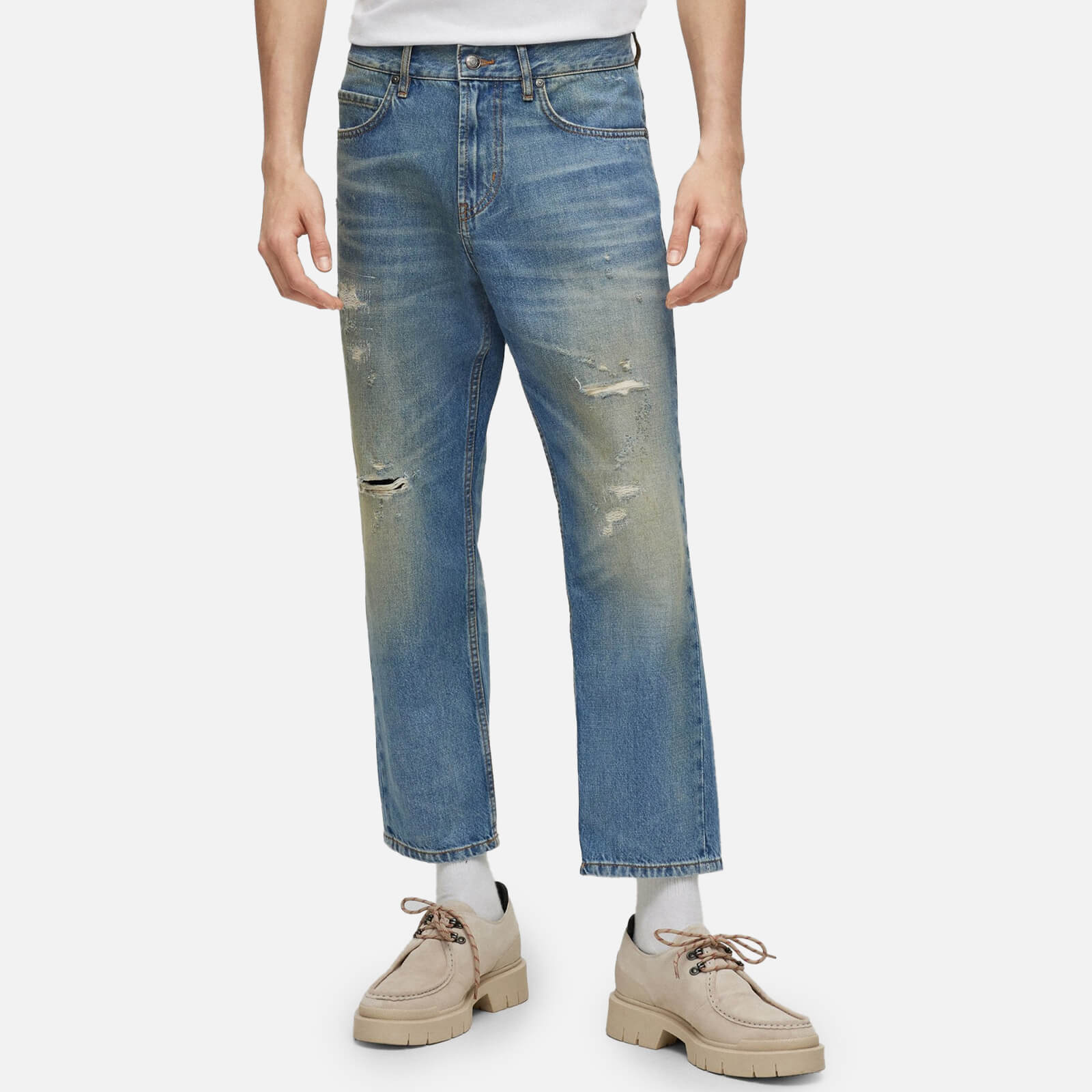 HUGO 340 Distressed Denim Straight-Leg Jeans - W30/L32 von HUGO