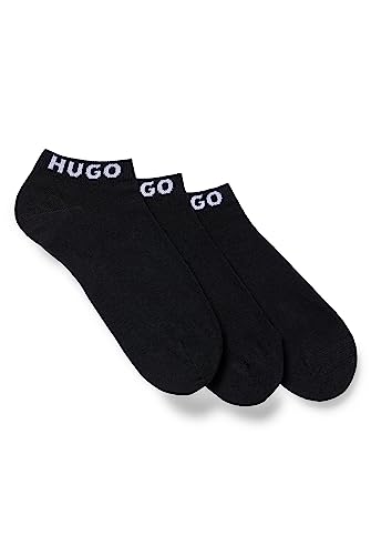 HUGO Herren 3p Uni Cc ANKLE_SOCKS, Black1, 43-46 EU von HUGO