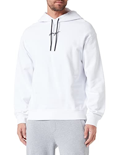 HUGO Men's Dalegre Sweatshirt, White100, XL von HUGO