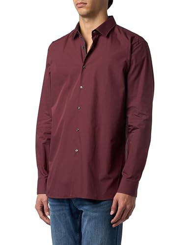 HUGO Men's Ekoy Shirt, Dark Brown204, 40 von HUGO