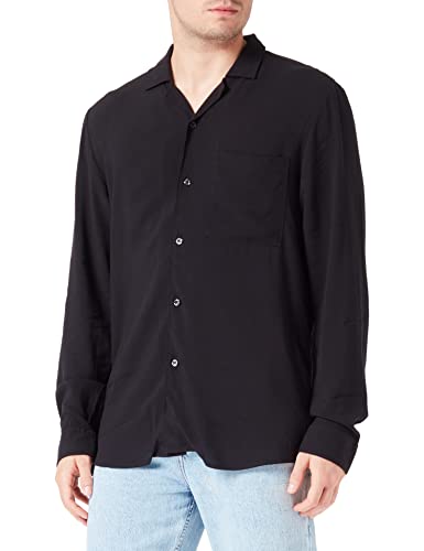 HUGO Men's Ello Shirt, Black1, XXL von HUGO