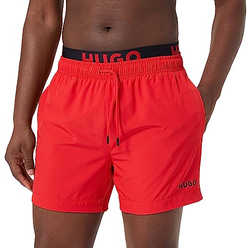 HUGO Men's Flex Swim Short, Open Red640, S von HUGO