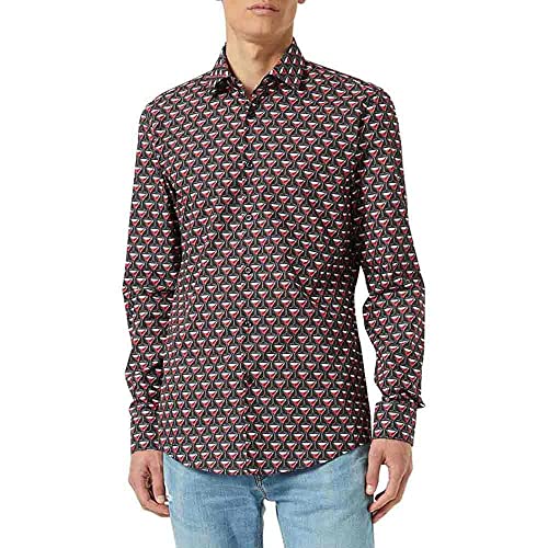 HUGO Men's Kenno 2 Shirt, Black1, 41 von HUGO
