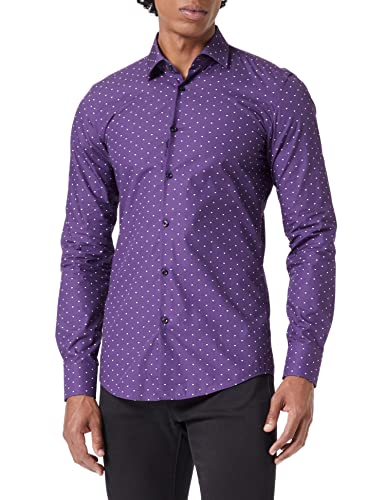 HUGO Men's Kenno 2 Shirt, Dark Purple509, 39 von HUGO