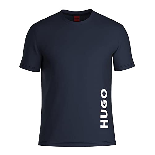 HUGO Men's RN Relaxed Beach_T_Shirt, Dark Blue405, M von HUGO