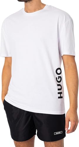HUGO Men's RN Relaxed Beach_T_Shirt, Open White110, XL von HUGO