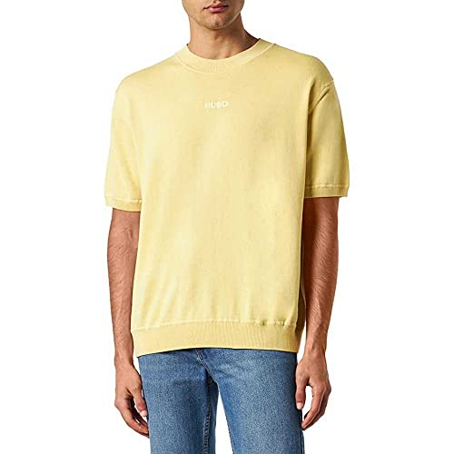 HUGO Men's Sdippo Knitted-Sweater, Light/Pastel Yellow746, M von HUGO