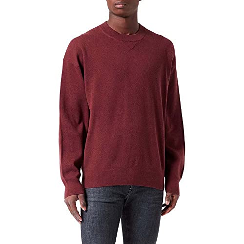 HUGO Men's Sweator Knitted_Sweater, Dark Brown205, S von HUGO