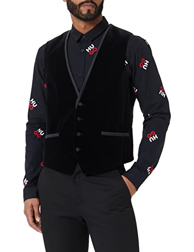 HUGO Men's Vin231 Waistcoat, Black1, 56 von HUGO