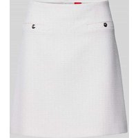 HUGO Minirock mit Strukturmuster Modell 'Rabrina' in Offwhite, Größe 34 von HUGO