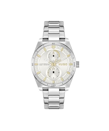 HUGO Multi Zifferblatt Quarz Uhr für Damen Kollektion #Fast for HER mit Silbernes Edelstahlarmband - 1540168 HUGO Multi Zifferblatt Quarz Uhr für Damen Kollektion #Fast for HER mit Silbernes Edelstahlarmband - 1540168 von HUGO