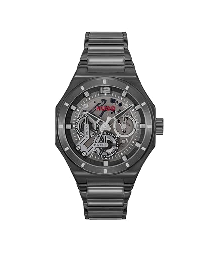 HUGO Multi Zifferblatt Quarz Uhr für Herren Kollektion #Grail Skeleton mit Schwarzes Edelstahlarmband - 1530379 HUGO Multi Zifferblatt Quarz Uhr für Herren Kollektion #Grail Skeleton mit Schwarzes Edelstahlarmband - 1530379 von HUGO