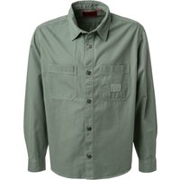 HUGO Herren Overshirt grün Baumwolle von HUGO