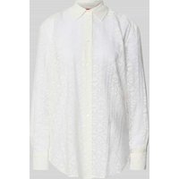 HUGO Oversized Bluse aus Viskose-Mix Modell 'THE OVERSIZE SHIRT' in Weiss, Größe 32 von HUGO