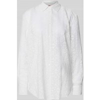 HUGO Oversized Bluse aus Viskose-Mix Modell 'THE OVERSIZE SHIRT' in Weiss, Größe 38 von HUGO