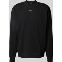 HUGO Oversized Sweatshirt mit Label-Print Modell 'Dapocrew' in Black, Größe XXL von HUGO