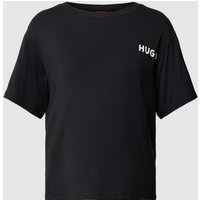 HUGO Oversized T-Shirt in melierter Optik Modell 'UNITE' in Black, Größe L von HUGO