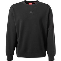 HUGO Herren Sweatshirt schwarz Baumwolle unifarben von HUGO