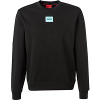 HUGO Herren Sweatshirt schwarz Baumwolle unifarben von HUGO