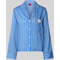 HUGO Pyjama-Oberteil aus reinem Lyocell Modell 'Kleo' in Blau, Größe M von HUGO