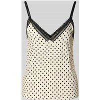 HUGO Pyjama-Oberteil mit Herz-Ausschnitt Modell 'POLKA' in Offwhite, Größe XL von HUGO