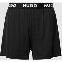 HUGO Pyjama-Shorts mit elastischem Logo-Bund Modell 'UNITE' in Black, Größe M von HUGO