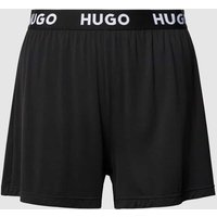 HUGO Pyjama-Shorts mit elastischem Logo-Bund Modell 'UNITE' in Black, Größe XL von HUGO