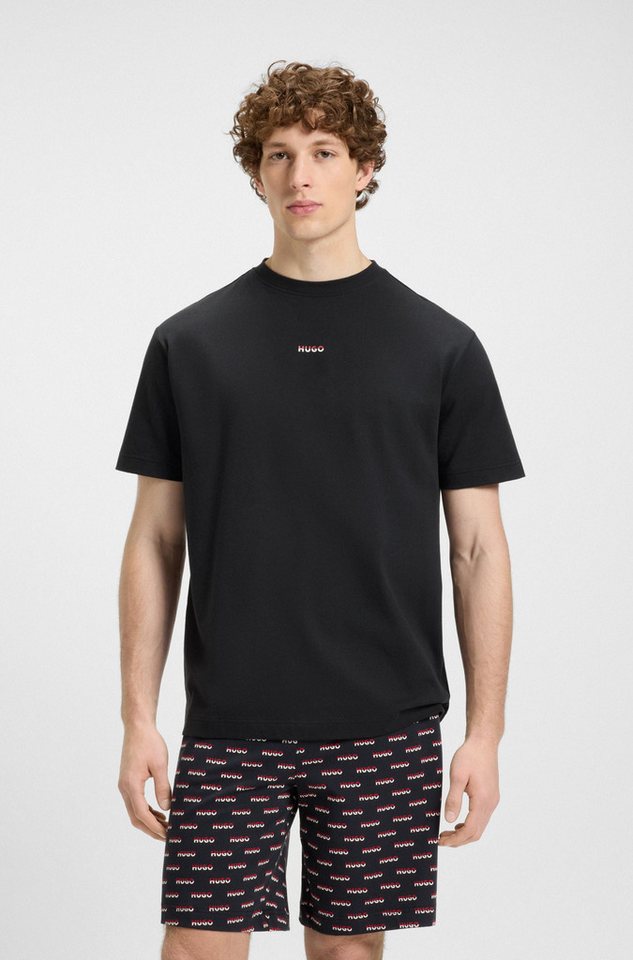 HUGO Pyjamaoberteil SPLIT LOGO mit zweifarbigen Logo von HUGO