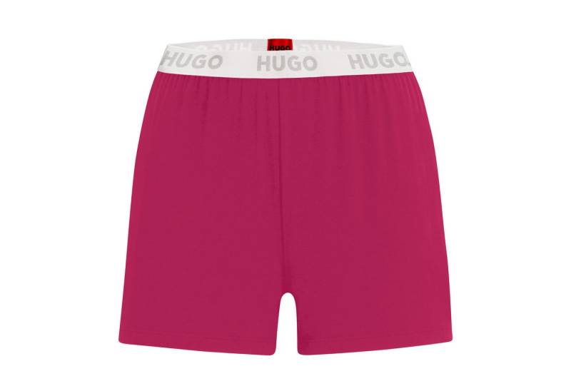 HUGO Pyjamashorts Unite Shorts mit sichtbarem Bund mit Marken-Logos von HUGO