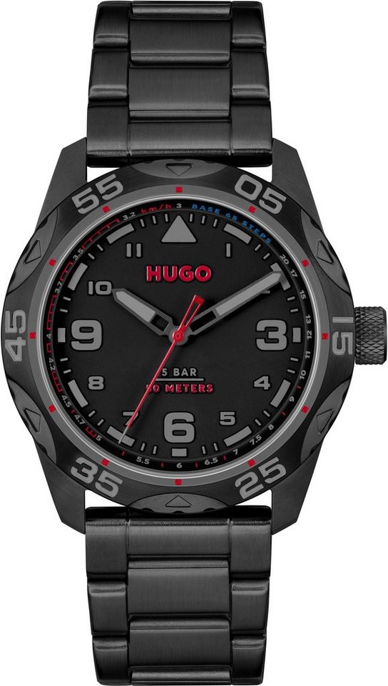 HUGO Quarzuhr #TREK, 1530333, Armbanduhr, Herrenuhr, Mineralglas, anlog von HUGO