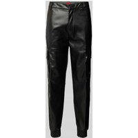 HUGO Regular Fit Cargohose in Leder-Optik Modell 'Geza' in Black, Größe S HUGO Regular Fit Cargohose in Leder-Optik Modell 'Geza' in Black, Größe S von HUGO