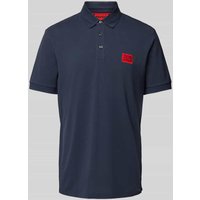 HUGO Regular Fit Poloshirt mit Label-Patch Modell 'Dereso' in Marine, Größe S von HUGO