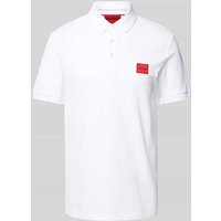 HUGO Regular Fit Poloshirt mit Label-Patch Modell 'Dereso' in Weiss, Größe L von HUGO