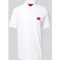 HUGO Regular Fit Poloshirt mit Label-Patch Modell 'Dereso' in Weiss, Größe M von HUGO