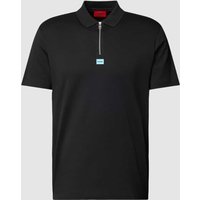 HUGO Regular Fit Poloshirt mit Label-Patch Modell 'Deresom' in Black, Größe L von HUGO