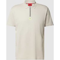 HUGO Regular Fit Poloshirt mit Label-Patch Modell 'Deresom' in Stein, Größe S von HUGO